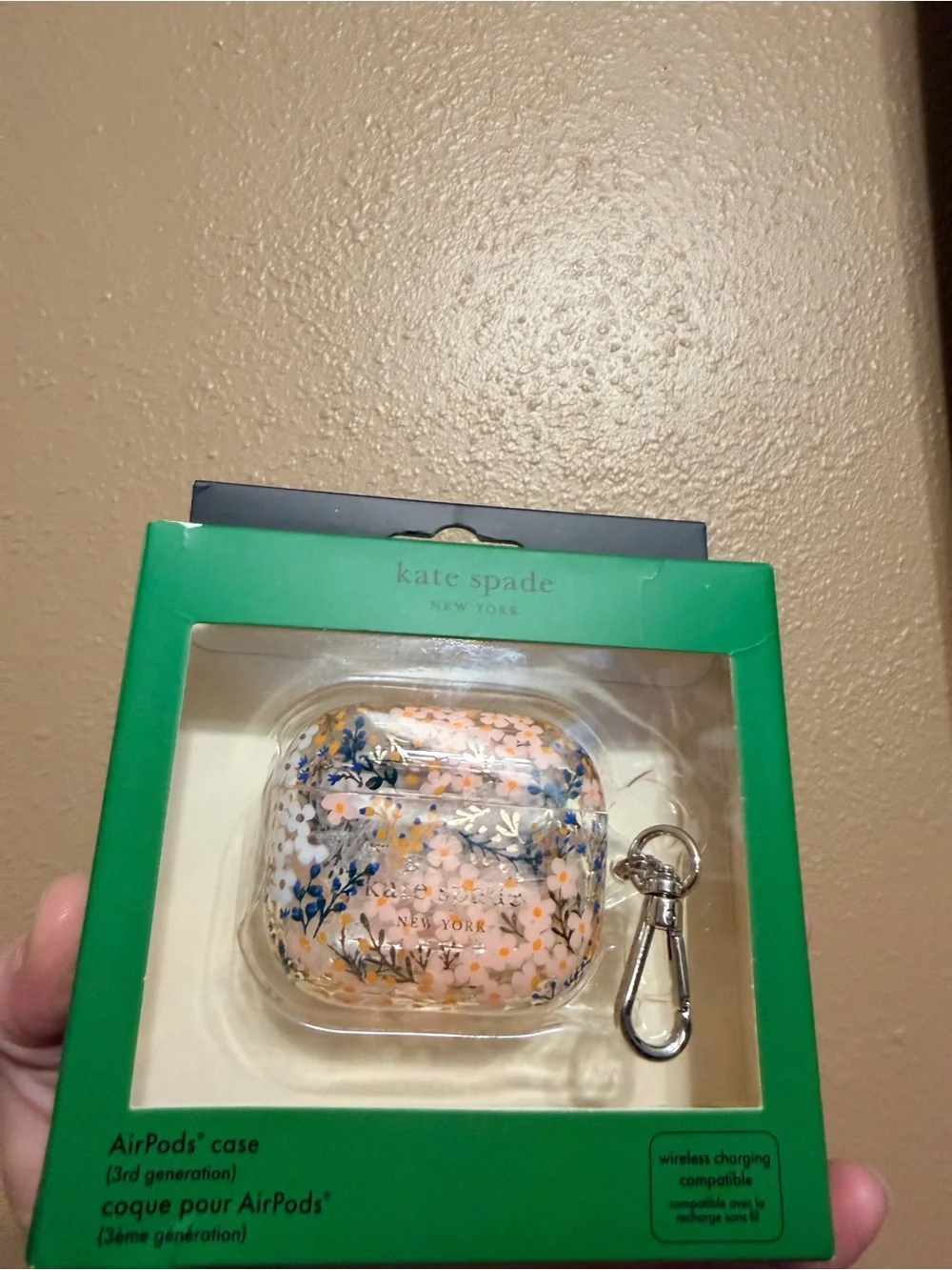 kate spade Pink Floral AirPods Case with Keyring